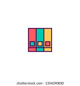 folder icon line design. Business icon vector illustration