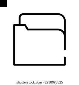 folder icon line style vector