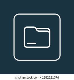 Folder icon line symbol. Premium quality isolated archive element in trendy style.