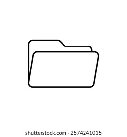 Folder icon linear logo isolated