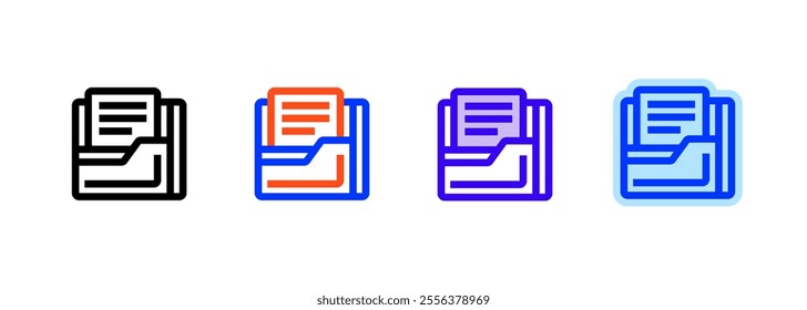 Folder Icon. linear style sign for mobile concept and web design. Outline vector icon. Symbol, logo illustration. Vector