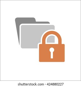 Folder icon with lock