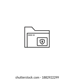 Folder icon is locked. Icon design for extension files, folders and documents. Vector