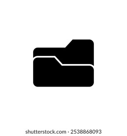 Diseño del logotipo del icono de la carpeta. cartel y símbolo