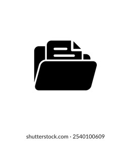Diseño del logotipo del icono de la carpeta. cartel y símbolo