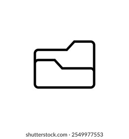 Diseño del logotipo del icono de la carpeta. cartel y símbolo