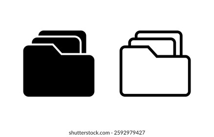 Folder icon logo design. folder sign and symbol