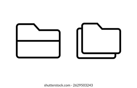 Folder icon logo design. folder sign and symbol