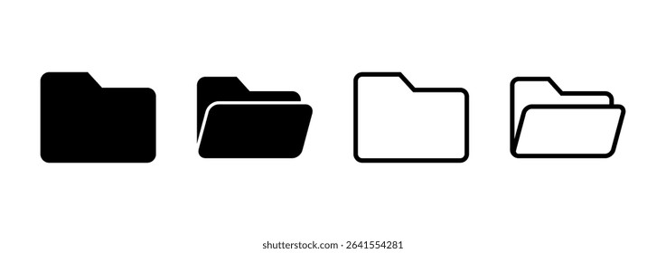 Folder icon logo design. folder sign and symbol