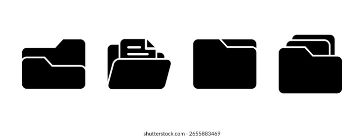 Folder icon logo design. folder sign and symbol