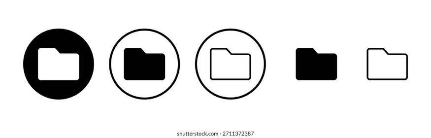 Ícone de pasta design de logotipo. símbolo e sinal de pasta