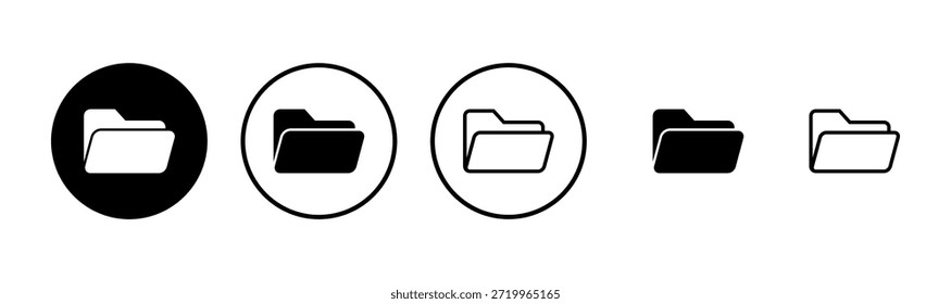 Ícone de pasta design de logotipo. símbolo e sinal de pasta