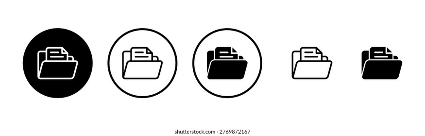Folder icon logo design. folder sign and symbol