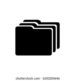 Icono de carpeta, logotipo aislado en fondo blanco
