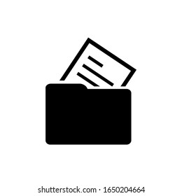 Folder icon, logo isolated on white background