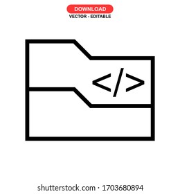 Ordnersymbol oder Logo einzeln auf Zeichen Vektorillustration - Hochwertige Vektorsymbole
