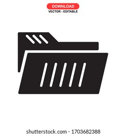 folder icon or logo isolated sign symbol vector illustration - high quality black style vector icons
