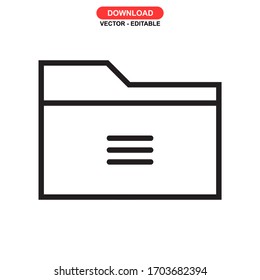 folder icon or logo isolated sign symbol vector illustration - high quality black style vector icons
