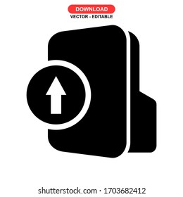 folder icon or logo isolated sign symbol vector illustration - high quality black style vector icons
