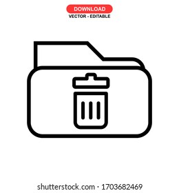 folder icon or logo isolated sign symbol vector illustration - high quality black style vector icons
