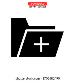 Ordnersymbol oder Logo einzeln auf Zeichen Vektorillustration - Hochwertige Vektorsymbole
