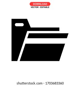 folder icon or logo isolated sign symbol vector illustration - high quality black style vector icons
