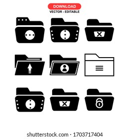 folder icon or logo isolated sign symbol vector illustration - Collection of high quality black style vector icons
