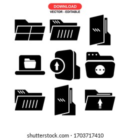 folder icon or logo isolated sign symbol vector illustration - Collection of high quality black style vector icons
