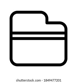 Ordner-Symbol oder Logo einzeln auf Zeichensymbolen Vektorgrafik - hochwertige Vektorsymbole in schwarzem Stil
