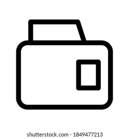 Ordner-Symbol oder Logo einzeln auf Zeichensymbolen Vektorgrafik - hochwertige Vektorsymbole in schwarzem Stil
