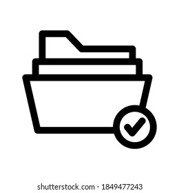 Folder icon or logo isolated sign symbol vector illustration - high quality black style vector icons
