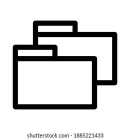 Ordnersymbol oder Logo einzeln auf Zeichensymbolen - Vektorgrafik in hoher Qualität, Vektorsymbole in schwarzem Stil
