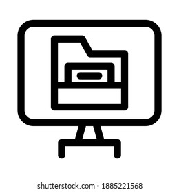 Ordnersymbol oder Logo einzeln auf Zeichensymbolen - Vektorgrafik in hoher Qualität, Vektorsymbole in schwarzem Stil
