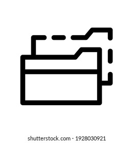 folder icon or logo isolated sign symbol vector illustration - high quality black style vector icons
