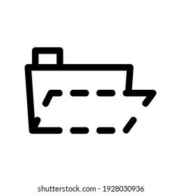 folder icon or logo isolated sign symbol vector illustration - high quality black style vector icons
