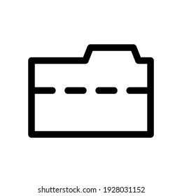 icono de carpeta o logotipo símbolo de signo aislado ilustración vectorial - iconos vectoriales de estilo negro de alta calidad
