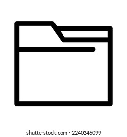 icono de carpeta o logotipo símbolo de signo aislado ilustración vectorial - iconos vectoriales de estilo negro de alta calidad
