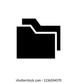 Folder icon logo simple design.
