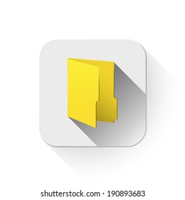 folder icon With long shadow over app button