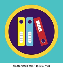 Folder icon. Management office and school symbol for mobile app and web. Documents Business logo template. File order paper sign vector. Technology information archive isolated. Finance doc stack.