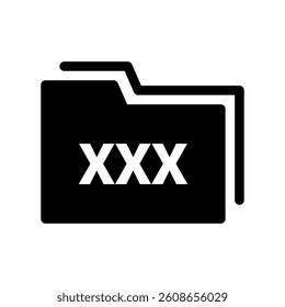 Folder icon marked with letters indicating restricted content