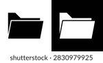 Folder icon minimal clipart bundle.
