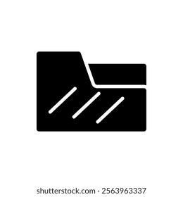 folder icon, modern vector isolated on white background.