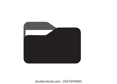 Folder icon. Office document symbol. Empty file sign. Archive files. Storage folders. Vector illustration.