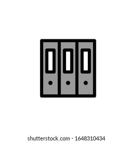 Icono de carpeta de Office y paquete de iconos de diseño de fondo
