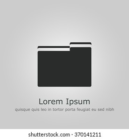 Folder icon on grey background with text and slogan
