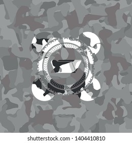 folder icon on grey camo texture