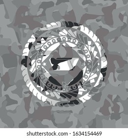 folder icon on grey camouflage pattern