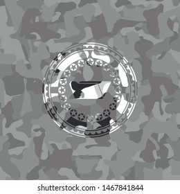folder icon on grey camouflaged texture