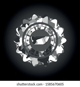 folder icon on grey camouflaged texture